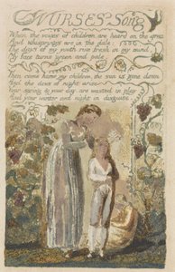 Nurses Song, plaat 36 uit Songs of Experience, 1794 door William Blake